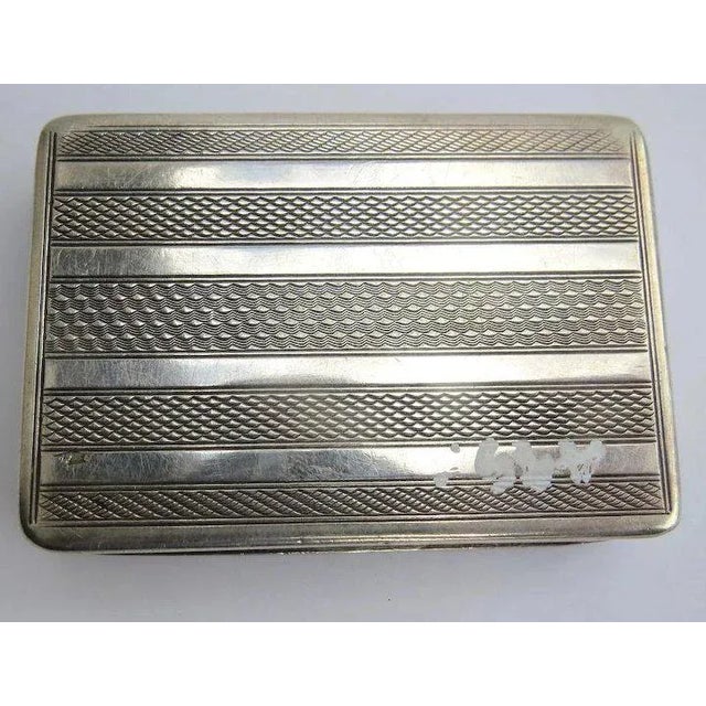 Traditional Early Silver Plate Patch Box Angel Putti Lions Dogs For Sale - Image 3 of 7