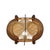 Scandinavian Modern table lamp produced in the 1960s, distinguished by its sculptural wooden construction and refined...