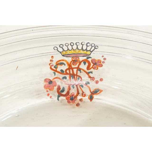 Craft Blown Glass Dish, Spain For Sale - Image 3 of 6