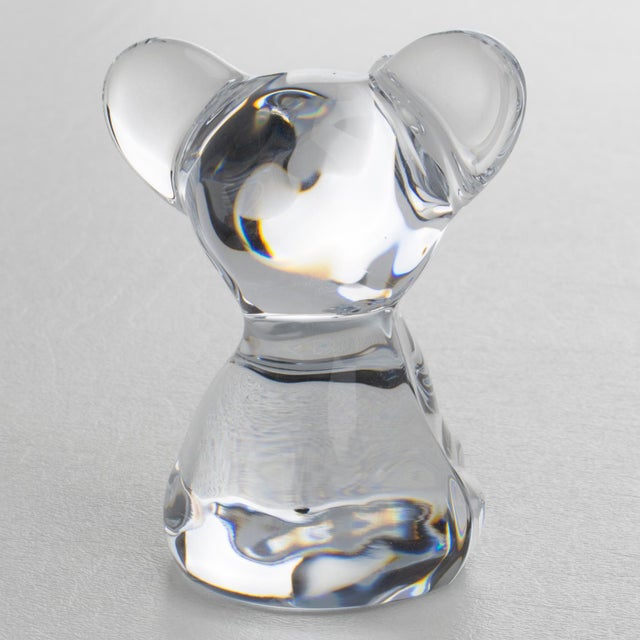 Daum Daum France Crystal Elephant Paperweight or Decorative Sculpture For Sale - Image 4 of 8