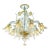 Ornate Clear and Gold-Leaf Murano Glass Floral Chandelier — Italian Design For Sale