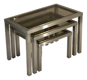 Gigogne Nesting Tables by Guy Lefevre for Maison Jansen, 1970s, Set of 3