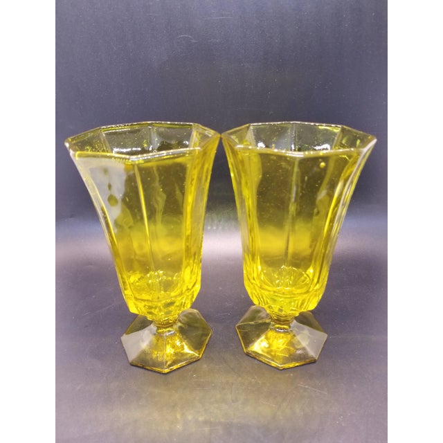 1970s Vintage Independence Octagonal Cadmium Goblets 1970’s, a Set For Sale - Image 5 of 5