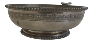 Lily Motif Pewter Ashtray