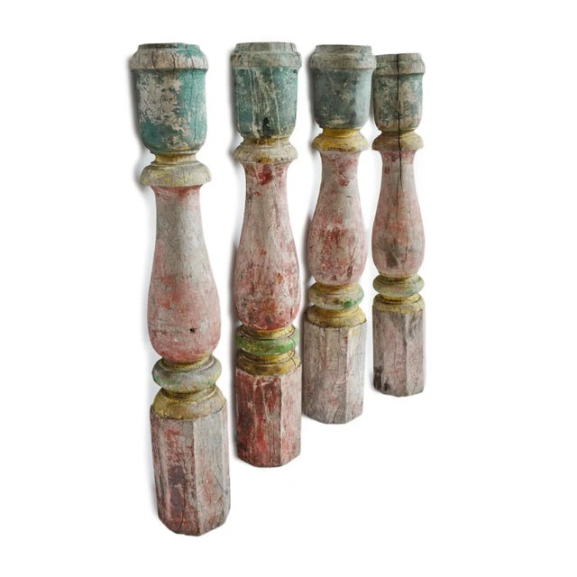 Indian Vintage 1930s Wood Banister Piece For Sale - Image 3 of 7