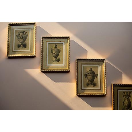 Curated gallery wall collection of four (4) vintage neoclassical framed urn and amphora prints from the 1990s. Originally...