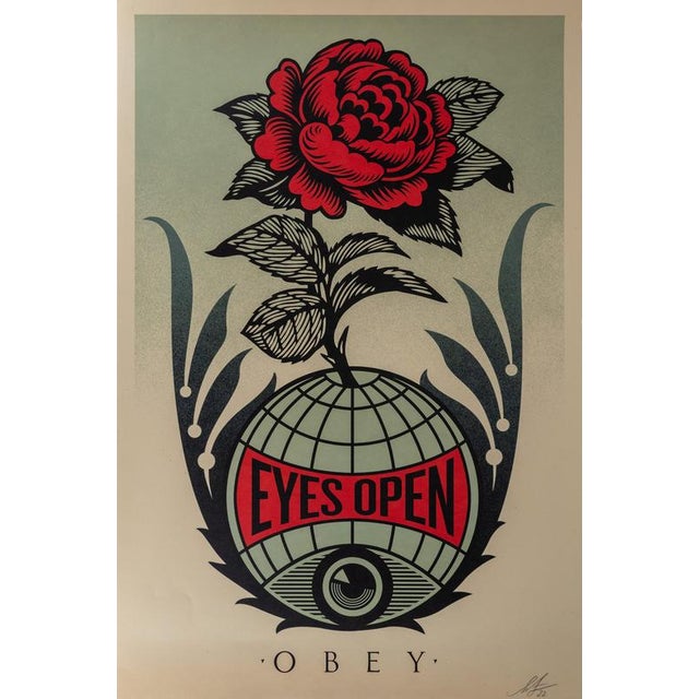 Shepard Fairey, Eyes Open, Screenprint For Sale - Image 5 of 6
