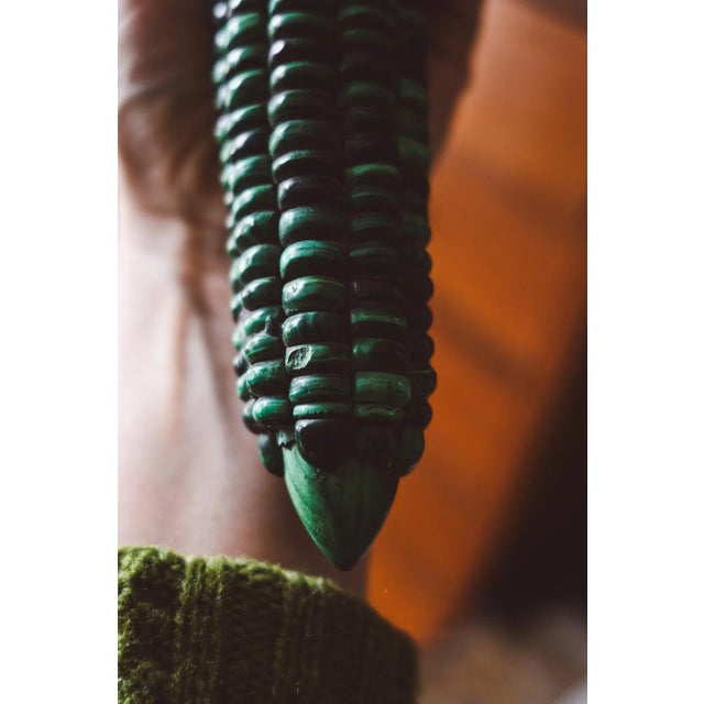 Malachite Corn Sculpture For Sale - Image 6 of 7