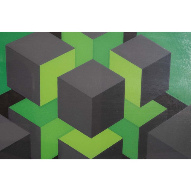 Paper Brian Halsey Nuclead 7th State Signed Op Art Serigraph Ap I/Xv Framed 1978 For Sale - Image 7 of 9