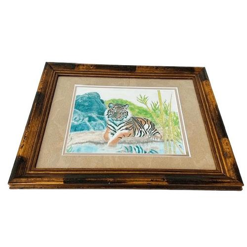 Corinne dell Aria, Tiger, 2000s, Pastel, Framed For Sale - Image 5 of 8