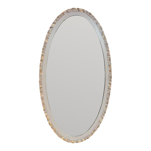 Oval Mantle Mirror Entry Foyer Dining Sideboard Vintage For Sale