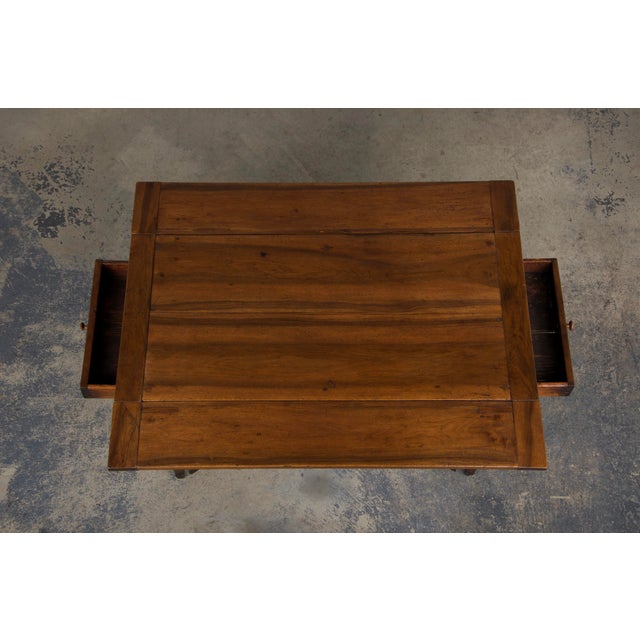 Late 19th Century Antique French Louis XVI Neoclassical Style Walnut Drop Leaf Table For Sale - Image 5 of 12