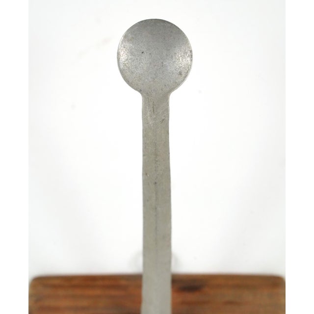 Vintage European Wood & Aluminum Wall Hook For Sale - Image 4 of 10