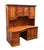 Winners Only Solid Oak Rustic Early American Country Style 74" Computer Desk W. Cabinet Storage Top For Sale - Image 4 of 18