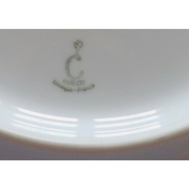 J. L. Coquet Hemisphere Limoges Porcelain Matte Platinum Dinner Plate. 1 of 10 Available.