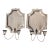 Pair of Vintage French Country Distressed Wooden Wall Sconces For Sale