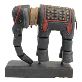 Majestic Elephant Puppet Style in Blue For Sale