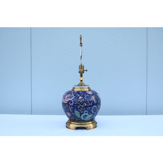 Vintage Late 20th-Century Wildwood Chinoiserie Ginger Jar Porcelain Table Lamp For Sale - Image 11 of 17