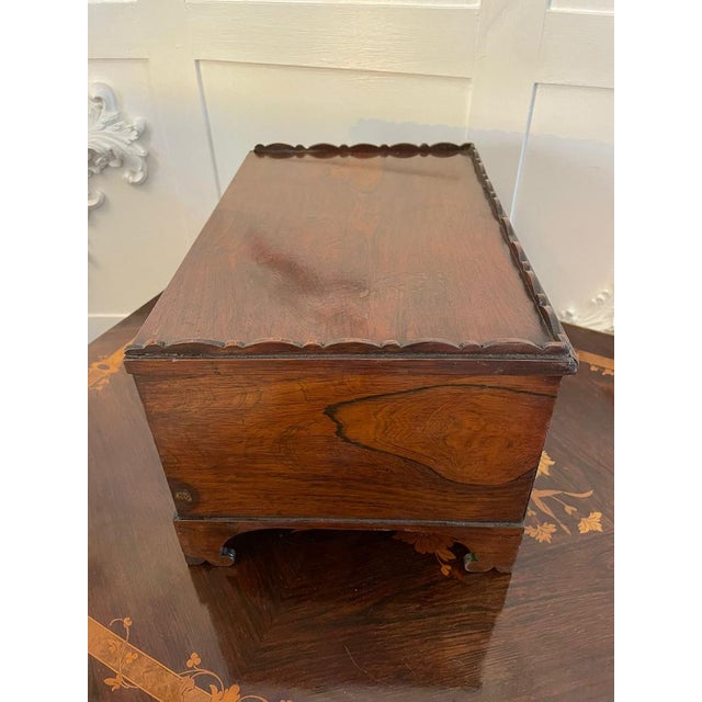 Antique Victorian Rosewood Writing Box For Sale - Image 11 of 17