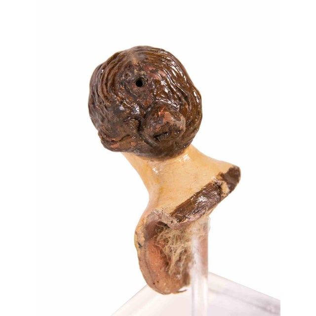 18th Century Polychrome Ceramic Woman Sculpture from Naples, Italy For Sale - Image 5 of 7