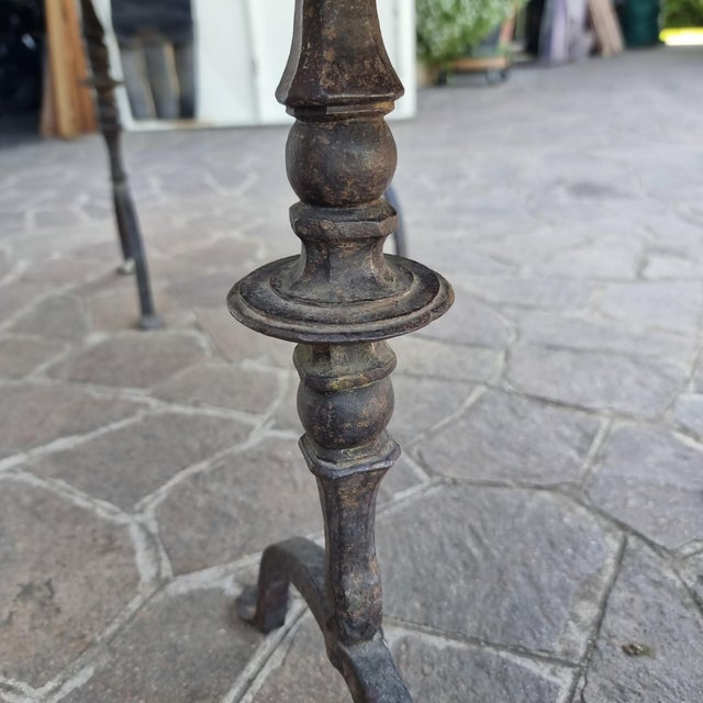 Coffee Table with Walnut Top and Forged Iron Base, 1670 For Sale - Image 10 of 11