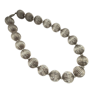 Vintage Sterling Silver Ball Bead Necklace