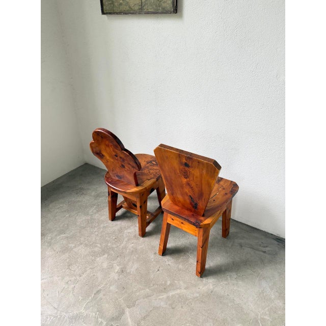 Brutalist Savoyard Pine Chairs, 1950s, Set of 2 For Sale - Image 15 of 18