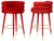 Set of Red Marshmallow Bar Stool by Royal Stranger For Sale