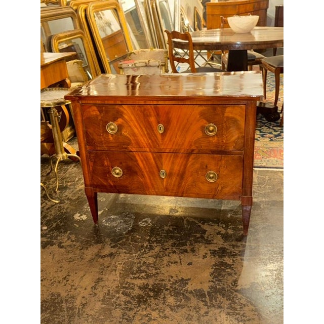 Biedermeier 19th C. German Biedermeier Mahogany Commode For Sale - Image 3 of 7