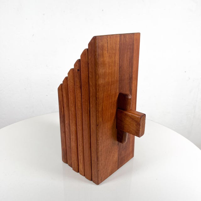 Brown 1970s Dansk Inter Designs Knife Block Teak Wood Thailand For Sale - Image 8 of 10