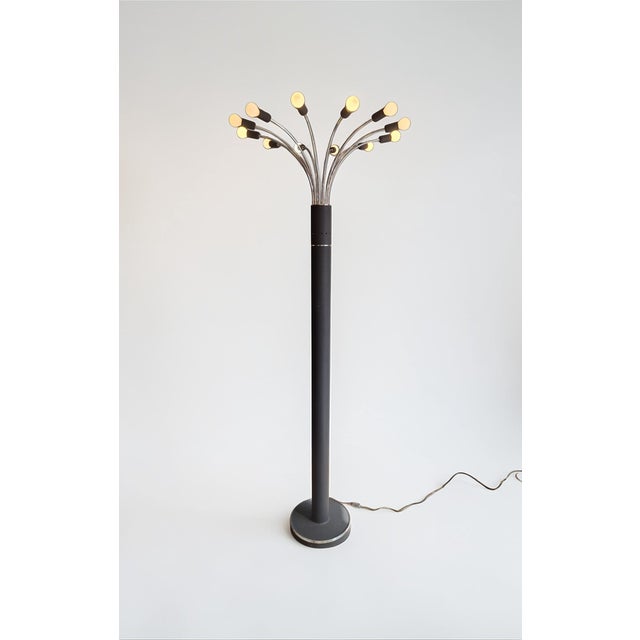 Mid-Century Modern 12-Light Floor Lamp from Esperia, Italy, 1970s For Sale - Image 3 of 9
