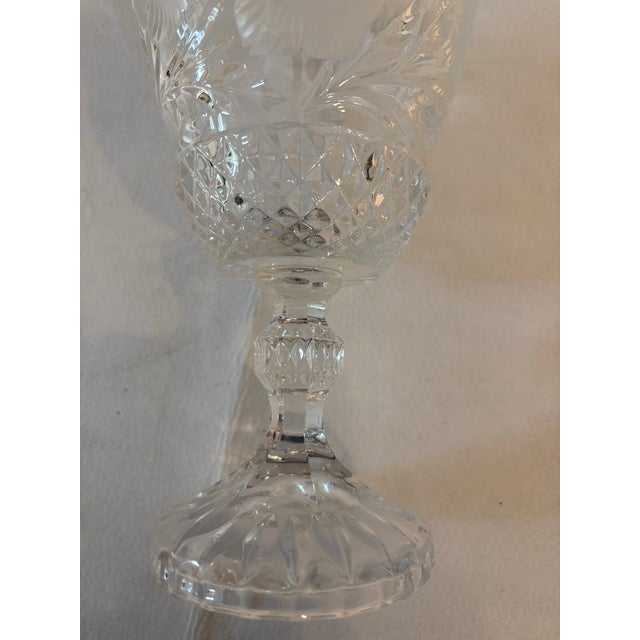 Glass Vintage Lead Crystal Candy Dish and Lid " Rose Collection" For Sale - Image 7 of 8