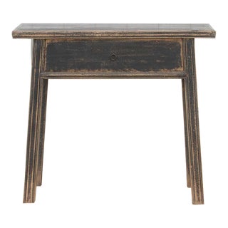 Rustic Black Altar Console Table For Sale