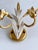 Metal Italian Gilt and White Tole Two-Light Wall Sconces Masca, 1970s, Set of 2 For Sale - Image 7 of 17
