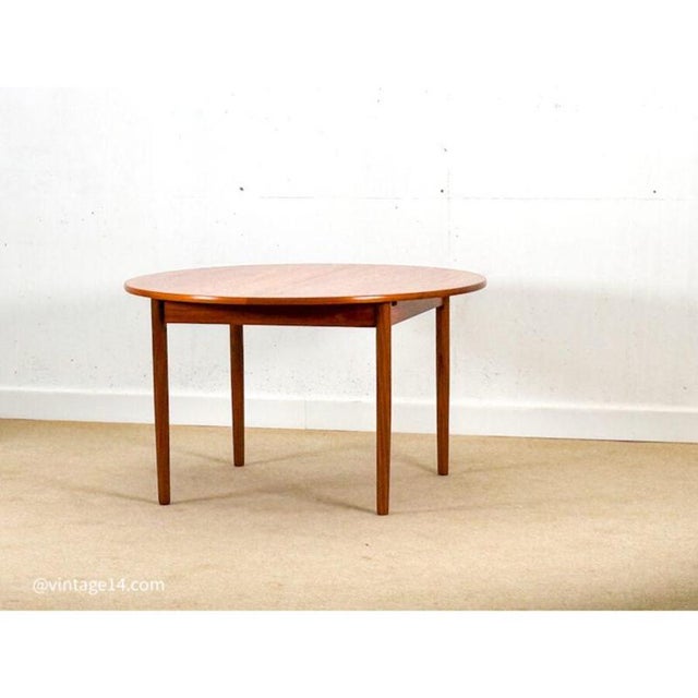Mid-Century Modern Danish Round Extendable Dining Table in Teak For Sale - Image 13 of 13