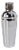 Brompton Silver Stainless Steel Cocktail Shaker with Horn Cap For Sale