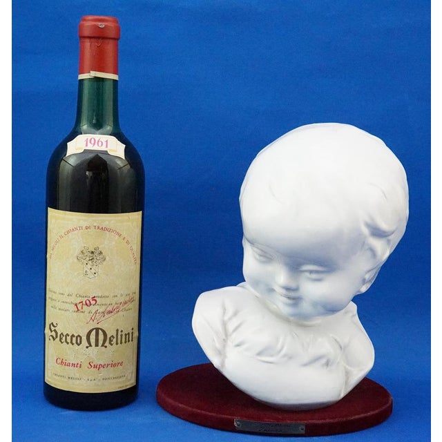 White Futuristic Bust of Girl by Domenico Matteucci, Mid-20th Century For Sale - Image 8 of 18