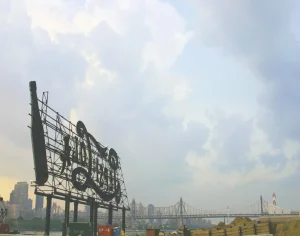"Pepsi Sign, Hunter's Point, Lic at Dusk" Contemporary Photograph Print by Louise Weinberg
