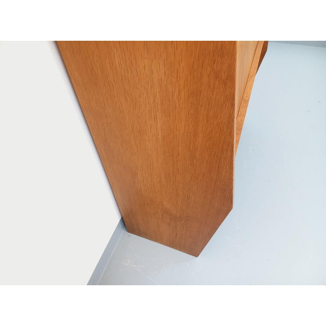 Vintage Oak Bookcase with Secretary, 1960s For Sale - Image 13 of 18