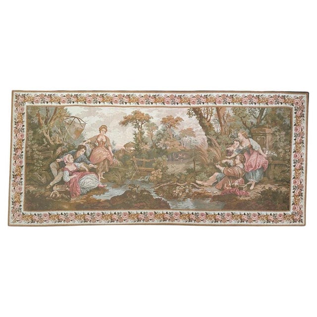 Vintage Aubusson French Jaquar Tapestry, 1960s For Sale - Image 16 of 16