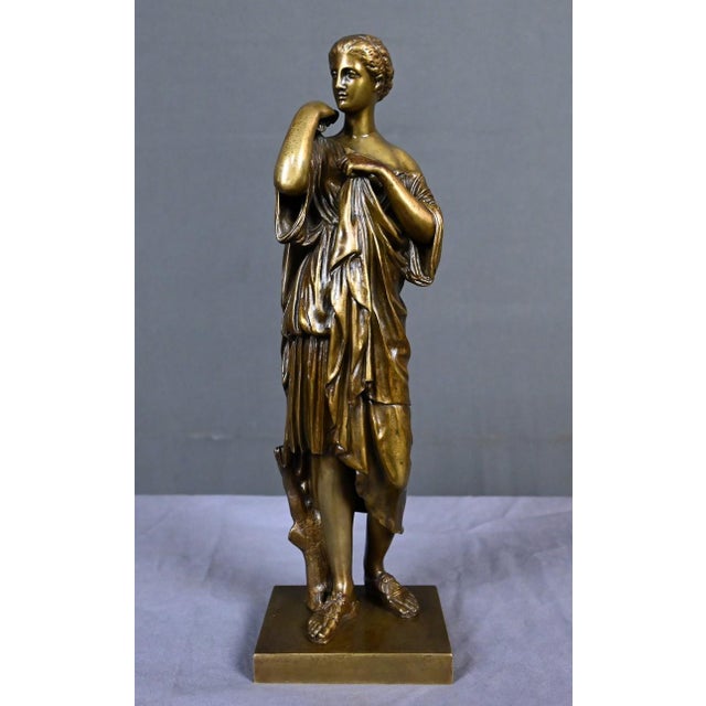 Raingo Frères after Praxiteles, Diana of Gabii, Late 19th Century, Bronze For Sale - Image 10 of 18