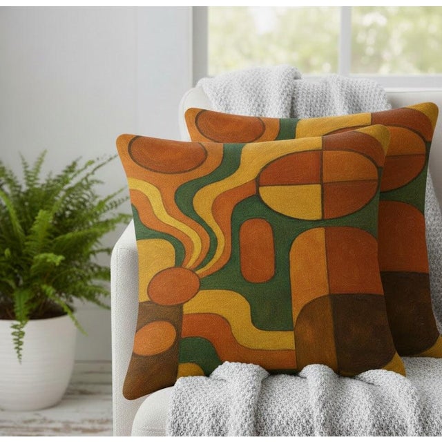 Exquisite Luxury Arts & Crafts Sofa Cushions – 1920s Design Cushion Cover Only For Sale - Image 4 of 4