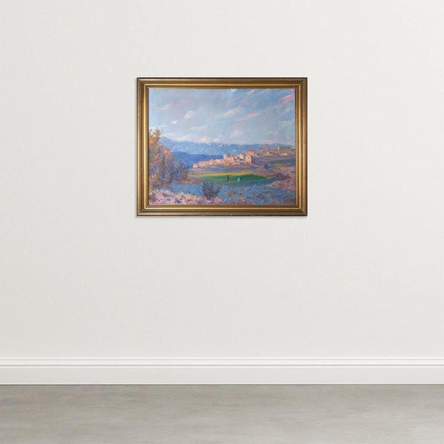 Ramon Trulls Pons, Rural Catalan Landscape, 1950s, Oil on Canvas, in Worn conditions. Designed 1950 to 1959