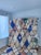 2020s Ivory Multicolor Diamond Wool Moroccan Boujaad Rug For Sale - Image 5 of 12