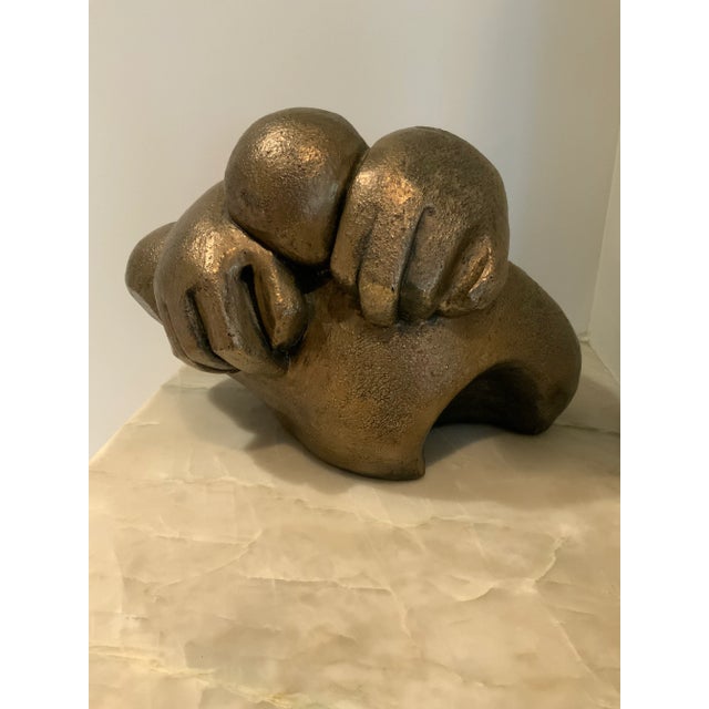 Figurative Carole Shultz Sculpture, “Woman Self-Embrace,” 1975, Signed and Numbered For Sale - Image 3 of 8