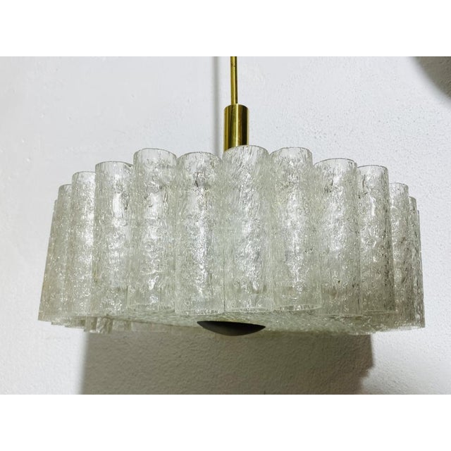 Gold Tube Glass Hanging Lamp from Doria Leuchten, 1960s For Sale - Image 8 of 18