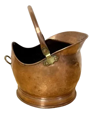 Antique Victorian Copper Helmet Coal Scuttle, 1880