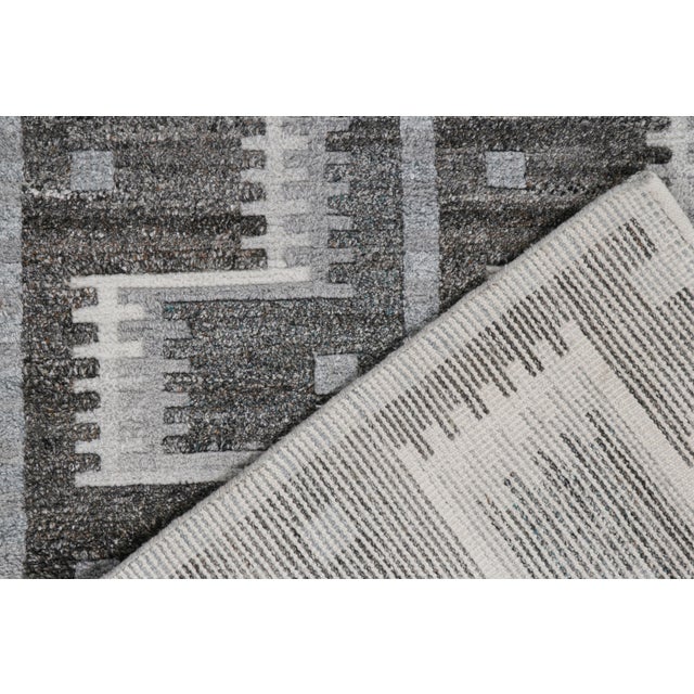 Textile 2010s Rug & Kilim’s Scandinavian Style Outdoor Rug With Gray Geometric Patterns For Sale - Image 7 of 7