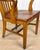 Antique Traditional Mahogany Wood Bankers Library Arm Chair For Sale - Image 11 of 16