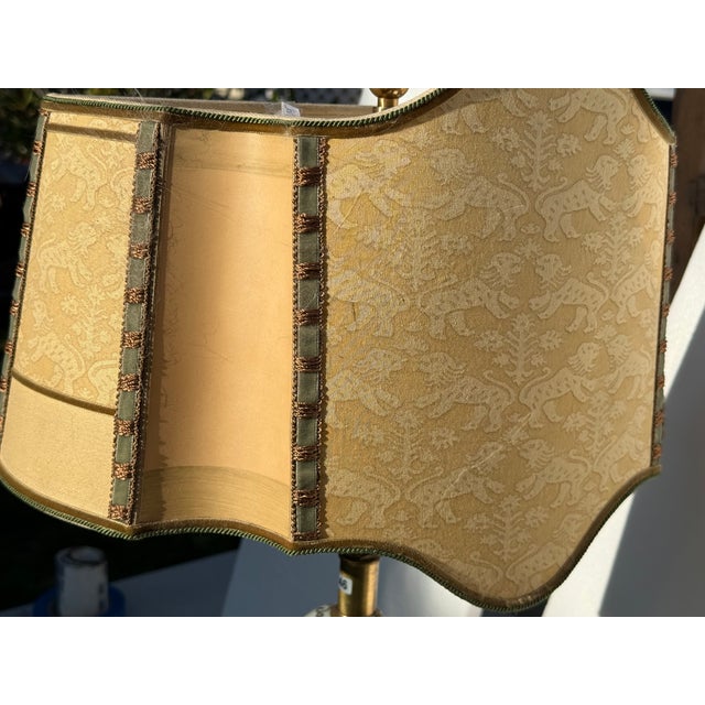 Late 20th Century Pair Lamps Custom Fortuny Shades For Sale - Image 15 of 17